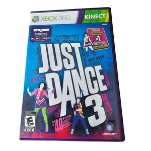 Just Dance 3 Xbox 360 Kinect Game Ubisoft Katy Perry LMFAO 40+ Tracks NTSC CIB